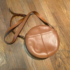 Abercrombie & Fitch leather circle crossbody purse